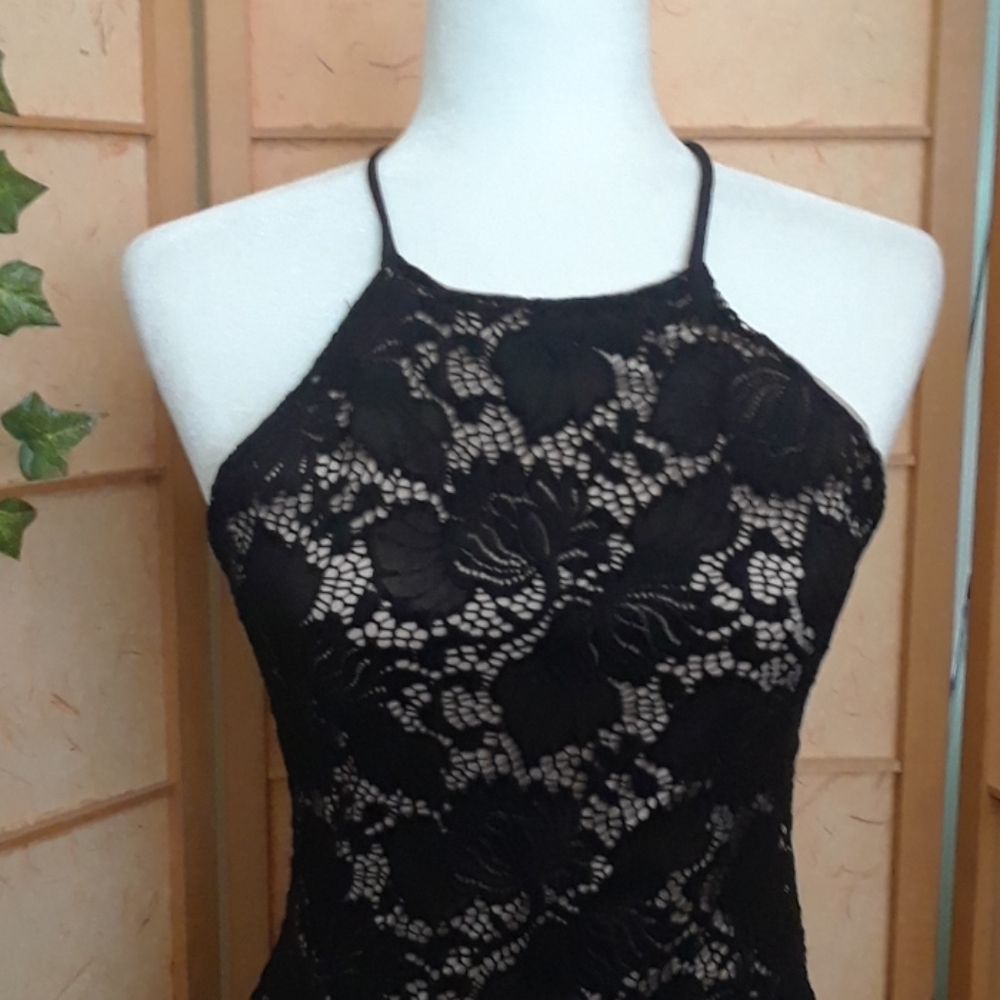 January 7 black lace with spagetti straps dress - Picture 2 of 8